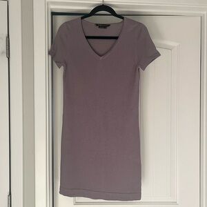 BCBGMAXAZRIA Silk/Cashmere Blend Short Sleeve Dress
